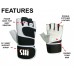 Premium Leather Weight Lifting Gloves with Neoprene Wrist Wrap Support for Men & Women GG-056